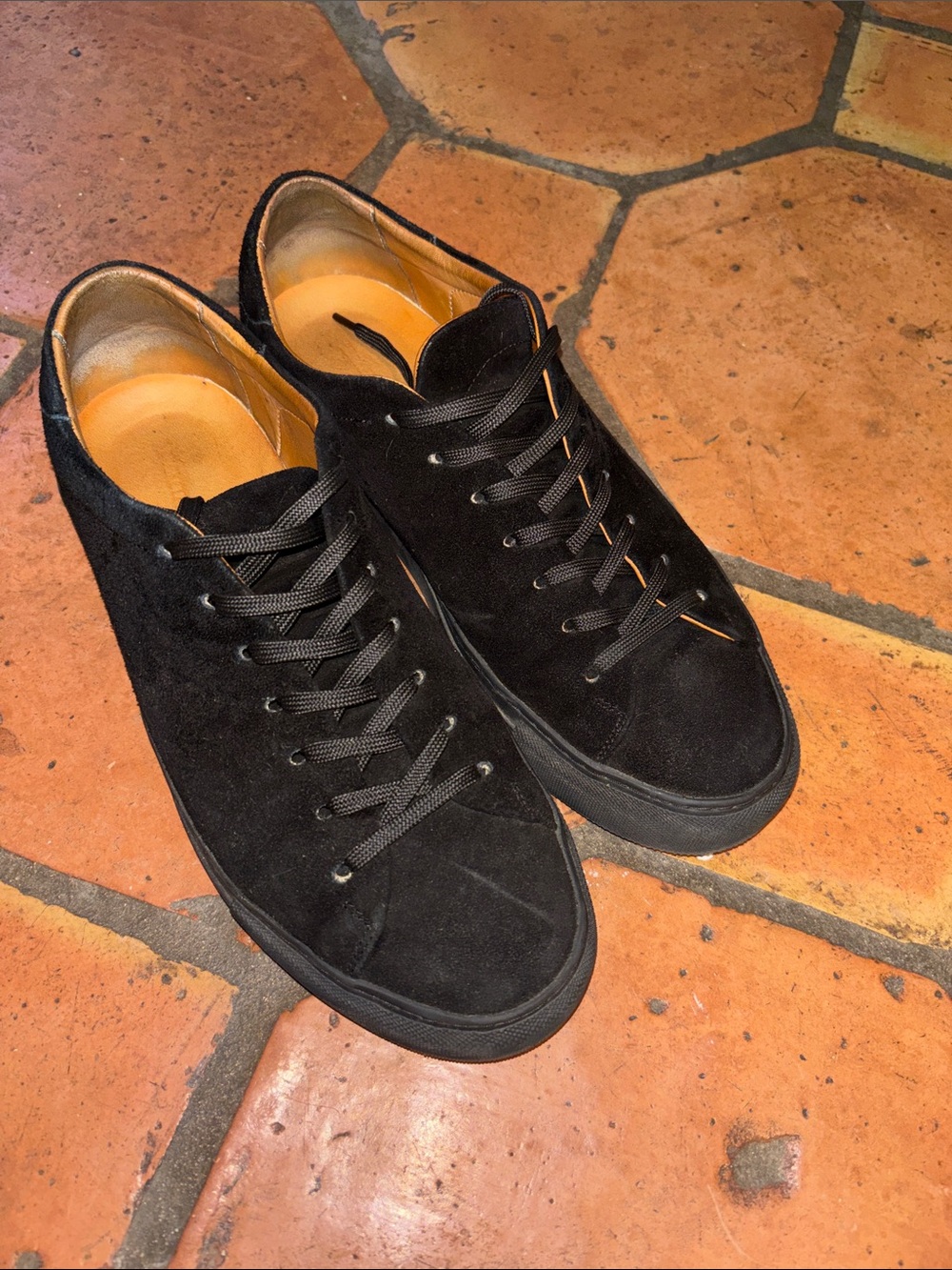 Men's Beckett Simonon Reid Black Suede Low-Top Sneakers